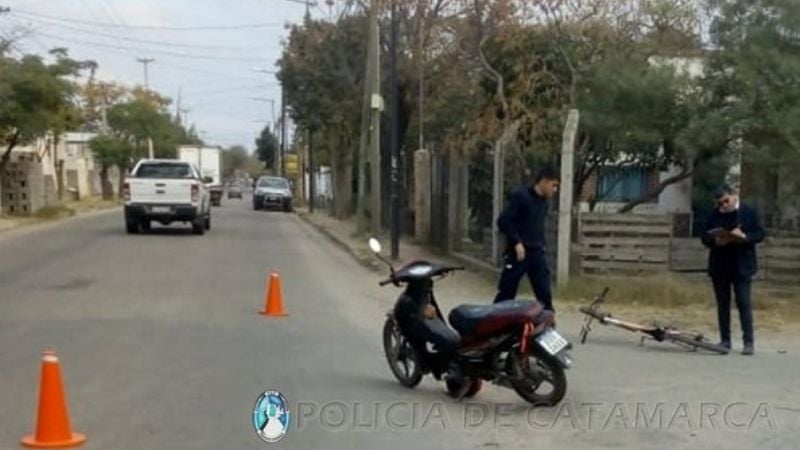 Motociclista embistió a un niño que iba en bici