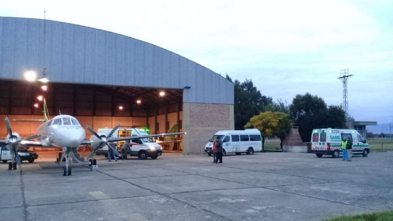 Vuelo de evacuación sanitaria con dos pacientes menores