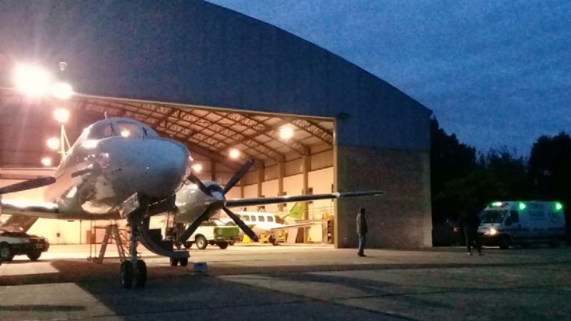 Vuelo de evacuación sanitaria con dos pacientes menores