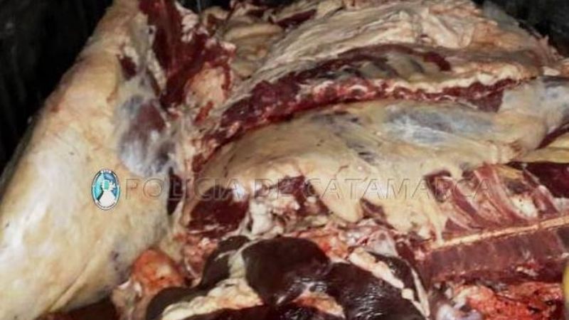 En tres controles, secuestran 370 kilos de carne