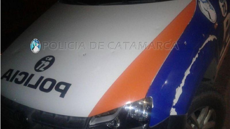 Arrojó piedras contra un móvil policial y agredió a policías