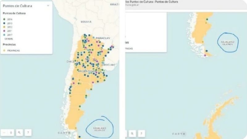 La Secretaría de Cultura llamó "Falkland" a las Islas Malvinas