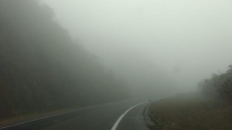 Precaución en la Cuesta El Totoral por niebla