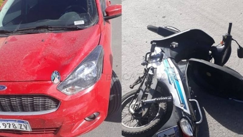 Motociclista lesionada