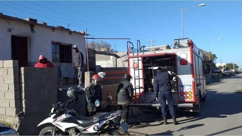 Incendio en una vivienda del sur de la Capital