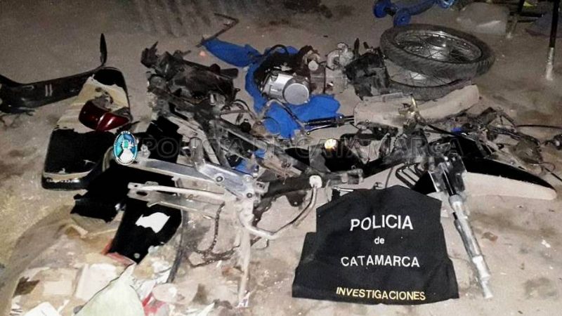 Robó una moto y la encontraron en pedazos