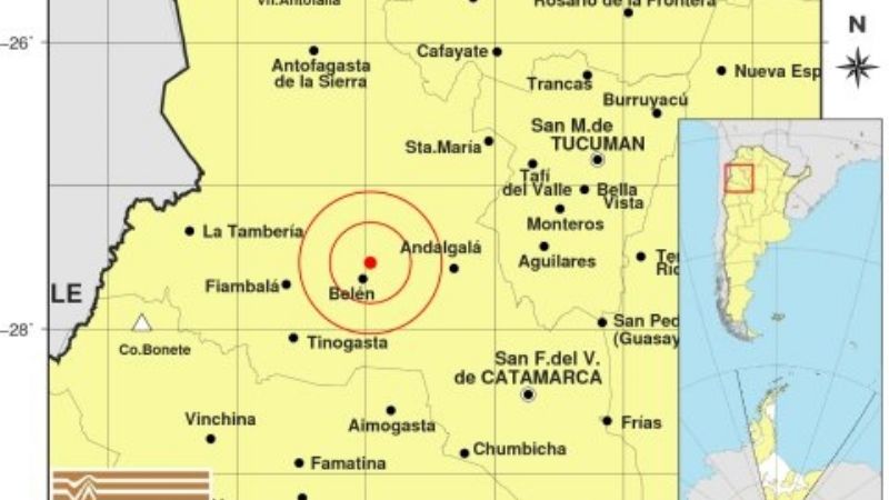 Temblor cerca de Belén
