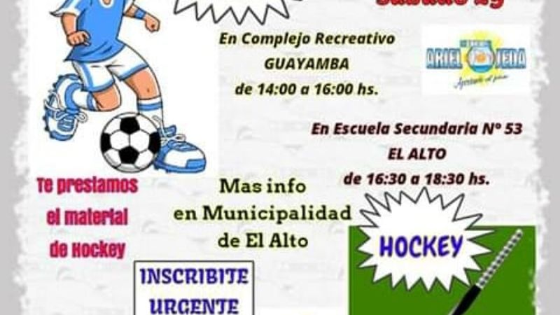 Fútbol y hockey femenino en El Alto