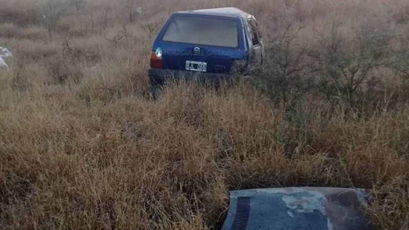 Violento vuelco de un auto en Valle Viejo