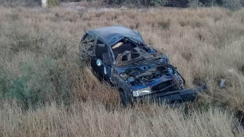 Violento vuelco de un auto en Valle Viejo