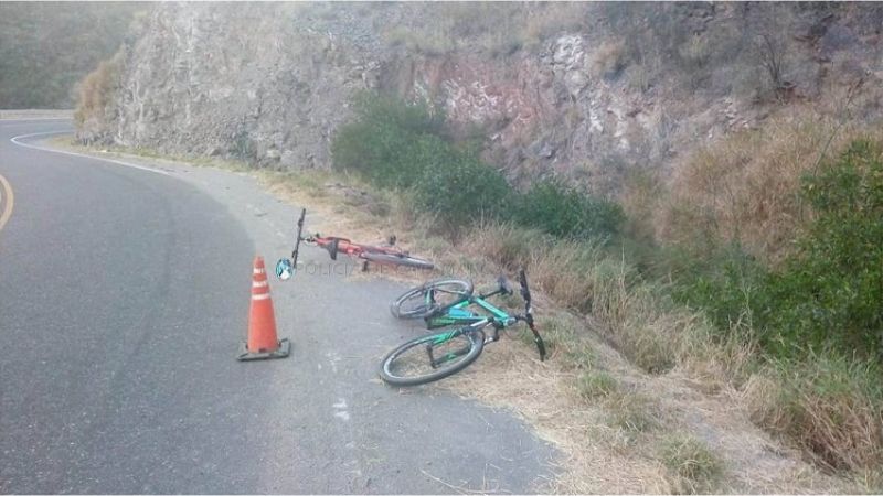 Ciclista se accidentó en la Quebrada de Moreira