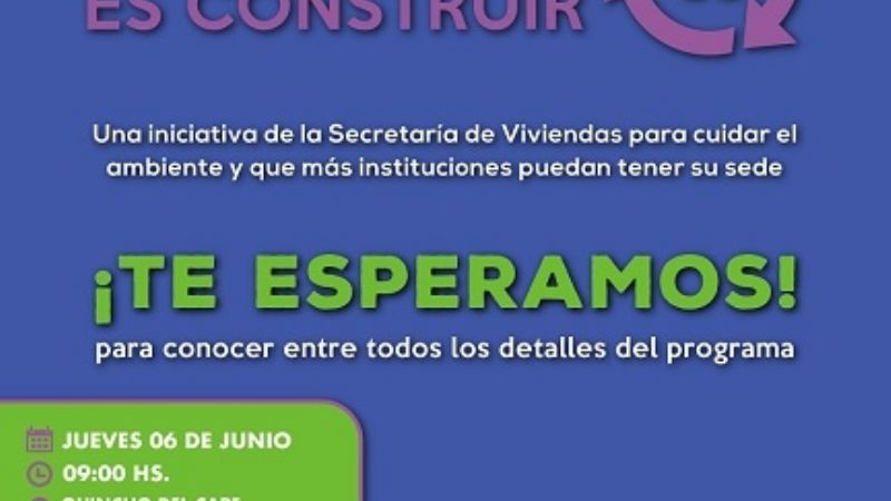 “Reciclar es construir”, nuevo programa de la Secretaría de Viviendas