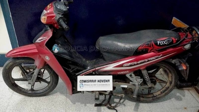 Aprehenden a un joven y recuperan una motocicleta robada en 2014