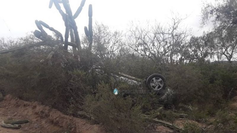 Volcó una camioneta en el sector Norte de la Capital