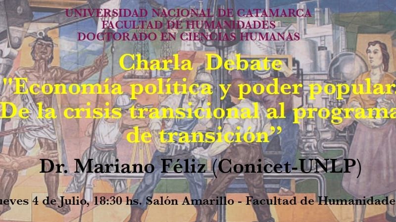 Charla debate sobre economía política