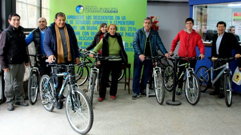 Rentas Municipal entregó las bicicletas a contribuyentes cumplidores
