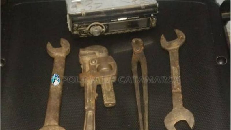Secuestran un estéreo y herramientas en Valle Viejo