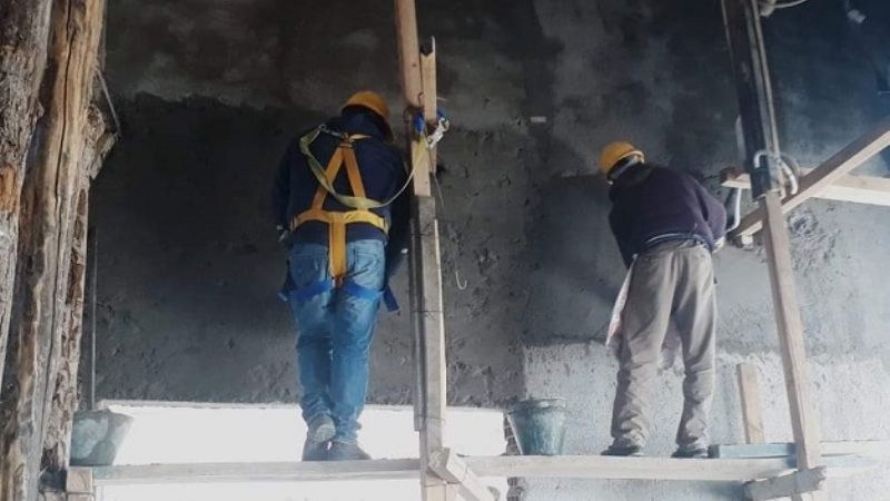 Avanza a pasos agigantados la obra de la Hostería