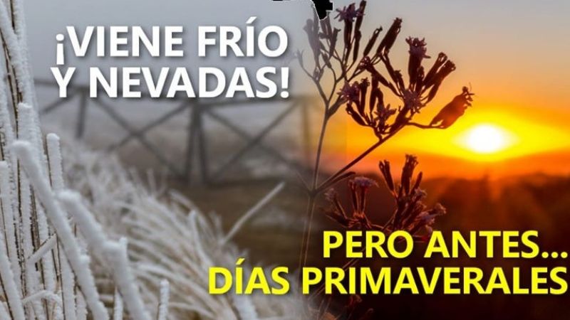 Días primaverales hasta el domingo; después posibles nevadas