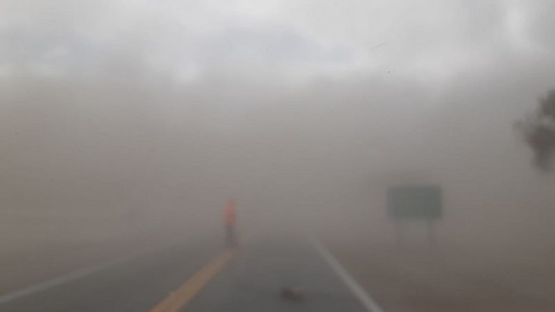 Por malas condiciones climáticas, la Gobernadora no pudo llegar a Santa María