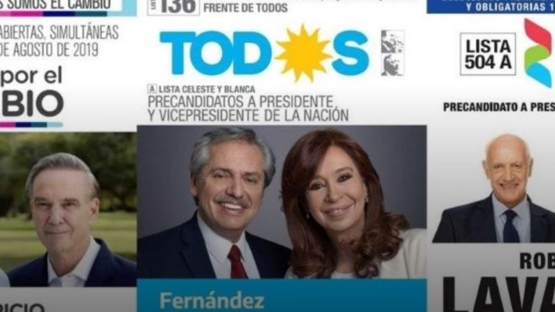 Elecciones 2019: estas son las boletas presidenciales para el 11 de agosto