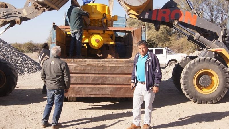 Nueva maquinaria para la planta procesadora de áridos de Huillapima