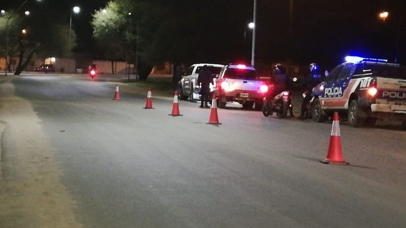 Exitoso cordón de seguridad en la ruta 38 y Capital