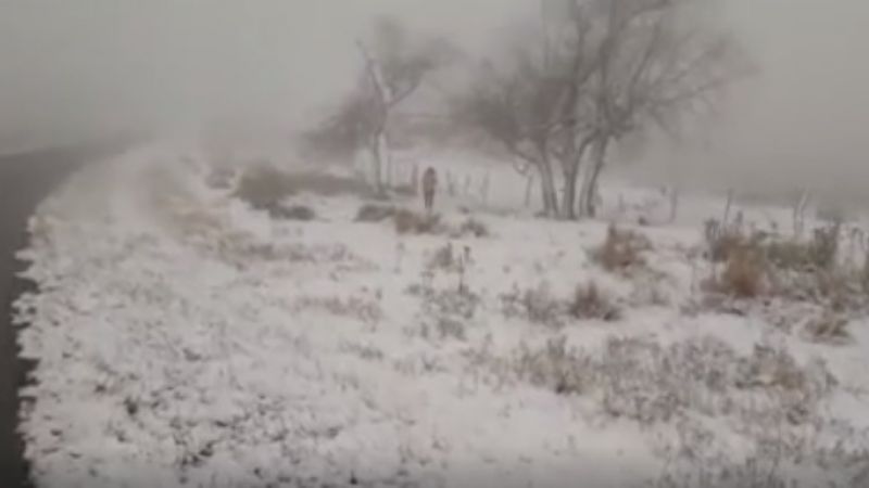 Impresionante nevada en las sierras de Ancasti