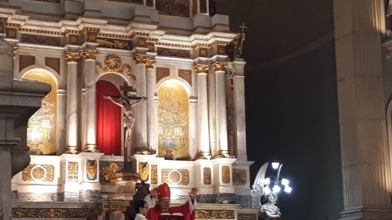 El Obispo celebró su cumpleaños con la Eucaristía a los pies de la Virgen