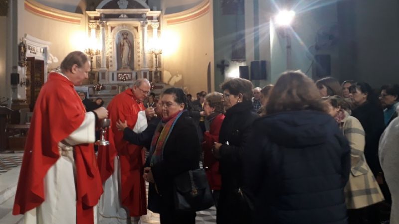 El Obispo celebró su cumpleaños con la Eucaristía a los pies de la Virgen