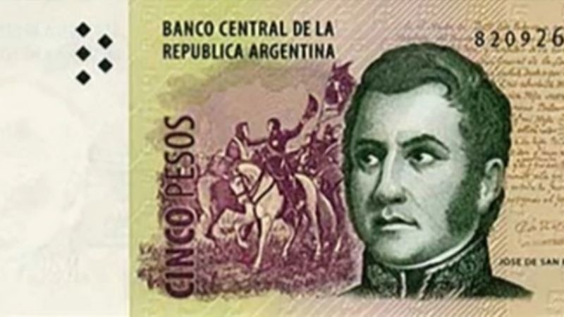 Saldrán de circulación los billetes de 5 pesos