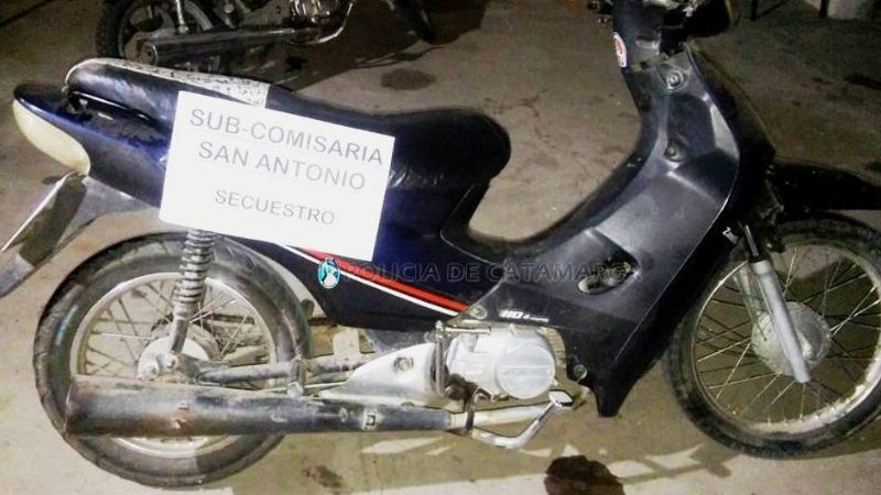 Recuperan una moto robada en Valle Viejo