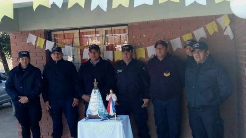 La Virgen del Valle visitó la Subcomisaría de Lavalle
