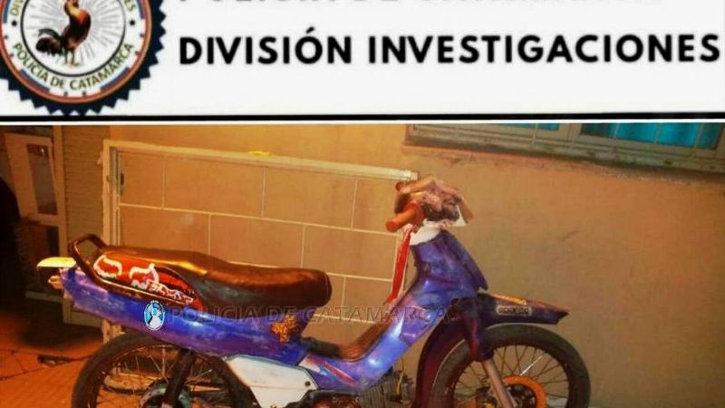 Recuperan una moto robada y arrestan a dos jóvenes en Valle Viejo