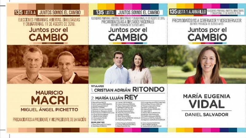 Por la mala imagen de Macri, ocultan su foto en la boleta