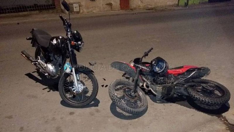 Choque de motos dejó dos heridos