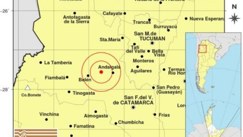 Fuerte temblor se sintió en Catamarca