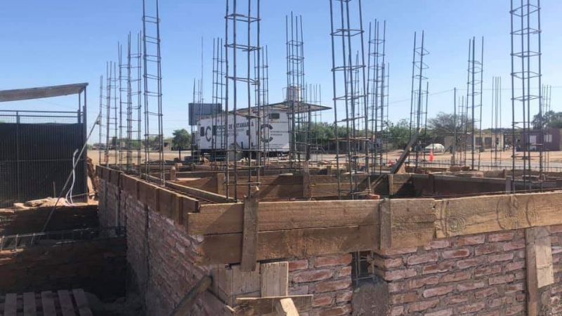 Avanza la obra del puesto caminero en Casa de Piedra