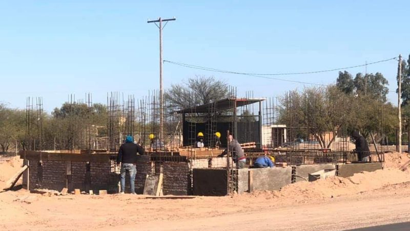 Avanza la obra del puesto caminero en Casa de Piedra