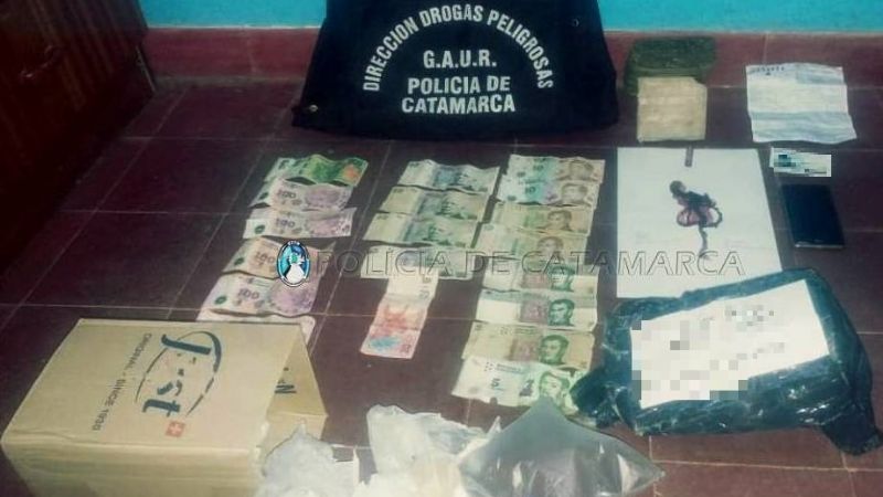 Secuestran un kilo de marihuana y detienen a un hombre en Belén