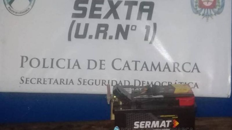 Aprehenden a un joven en una persecución por el robo de una batería