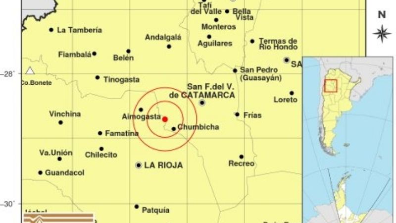 Se sintió un temblor en Pomán