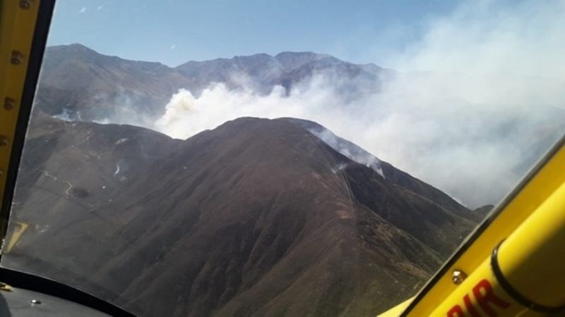 Se torna incontrolable el incendio forestal en Andalgalá