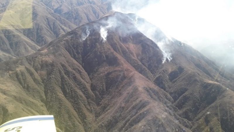 Se torna incontrolable el incendio forestal en Andalgalá