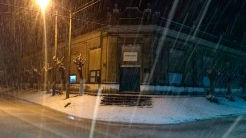 Cayó nieve en Mar del Plata, Balcarce y Necochea