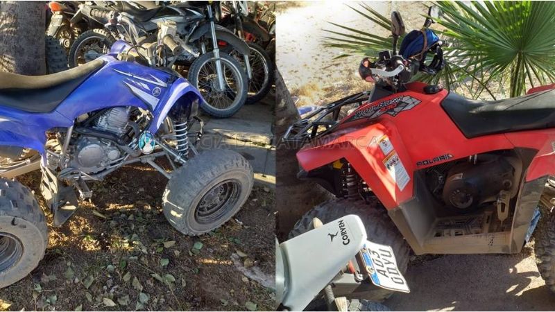Secuestran tres cuatriciclos y un ave canora en Capayán