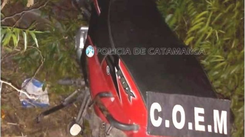 Secuestran una moto abandonada en un descampado
