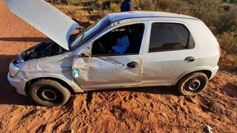 Volcó un auto en Ancasti