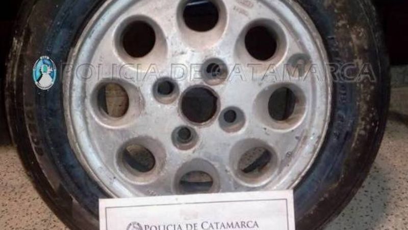 Recuperan una rueda de auxilio robada