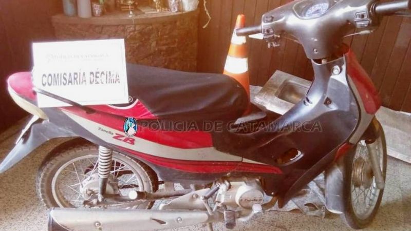 Recuperan una moto robada en la Capital